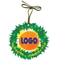 Orange Gift Shop Wreath Ornaments w/ Mirrored Back (8 Sq. In.)